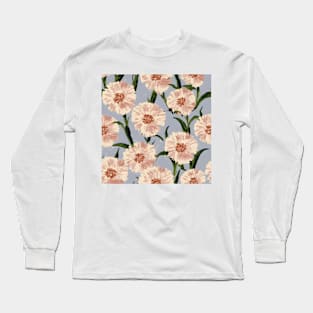 Pink Carnation Pattern, Vintage Florals Long Sleeve T-Shirt